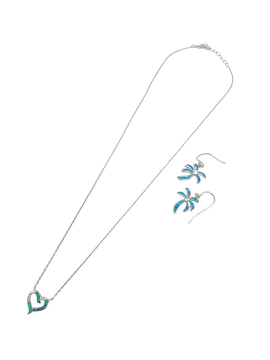 Set de aretes y cadena (925)