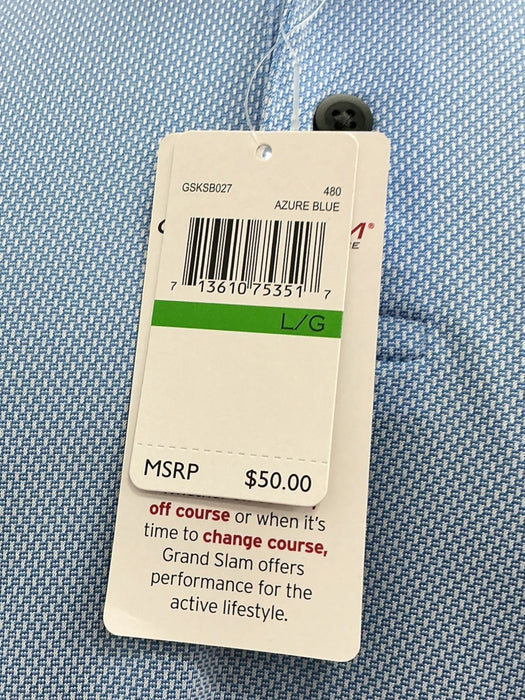 Etiqueta Grand Slam - Talla L/G, Azure Blue, MSRP $50.00
