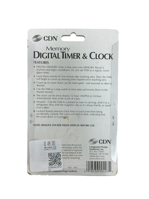 Temporizador y reloj digital (CDN)