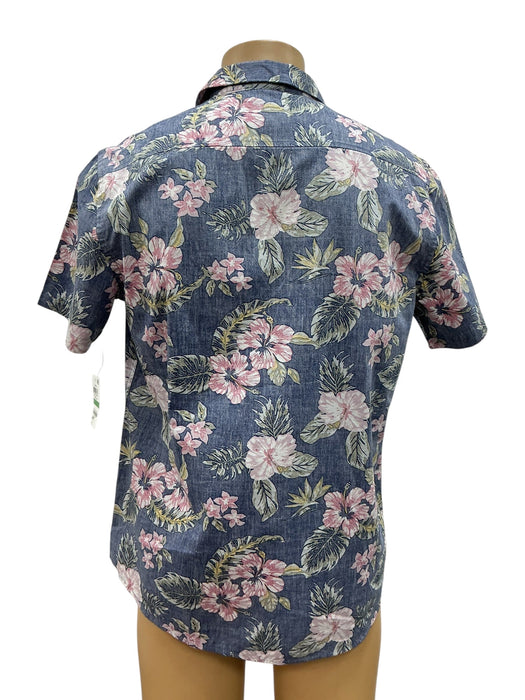 Camisa Table azul floral - vista trasera